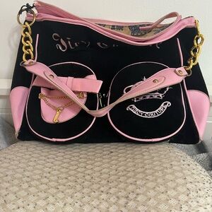 Juicy Couture Black and Pink Women's Bag